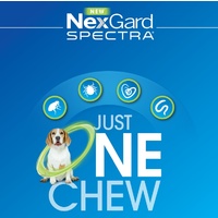 Nexgard Spectra Flea, Tick, Heart & All-Wormer Chew for Dogs 3.6-7.5kg image 0