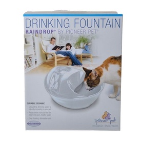Pioneer Raindrop Ceramic Pet Drinking Fountain 1.7 litre - White image 1