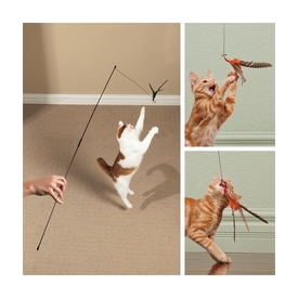 Go Cat Da Bird Original Swivel Cat Feather Teaser image 1