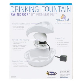 Pioneer Raindrop Ceramic Pet Drinking Fountain 1.7 litre - White image 2