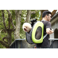 IBIYAYA 5-in-1 Combo EVA Pet Carrier & Stroller Backpack - Apple Green image 3