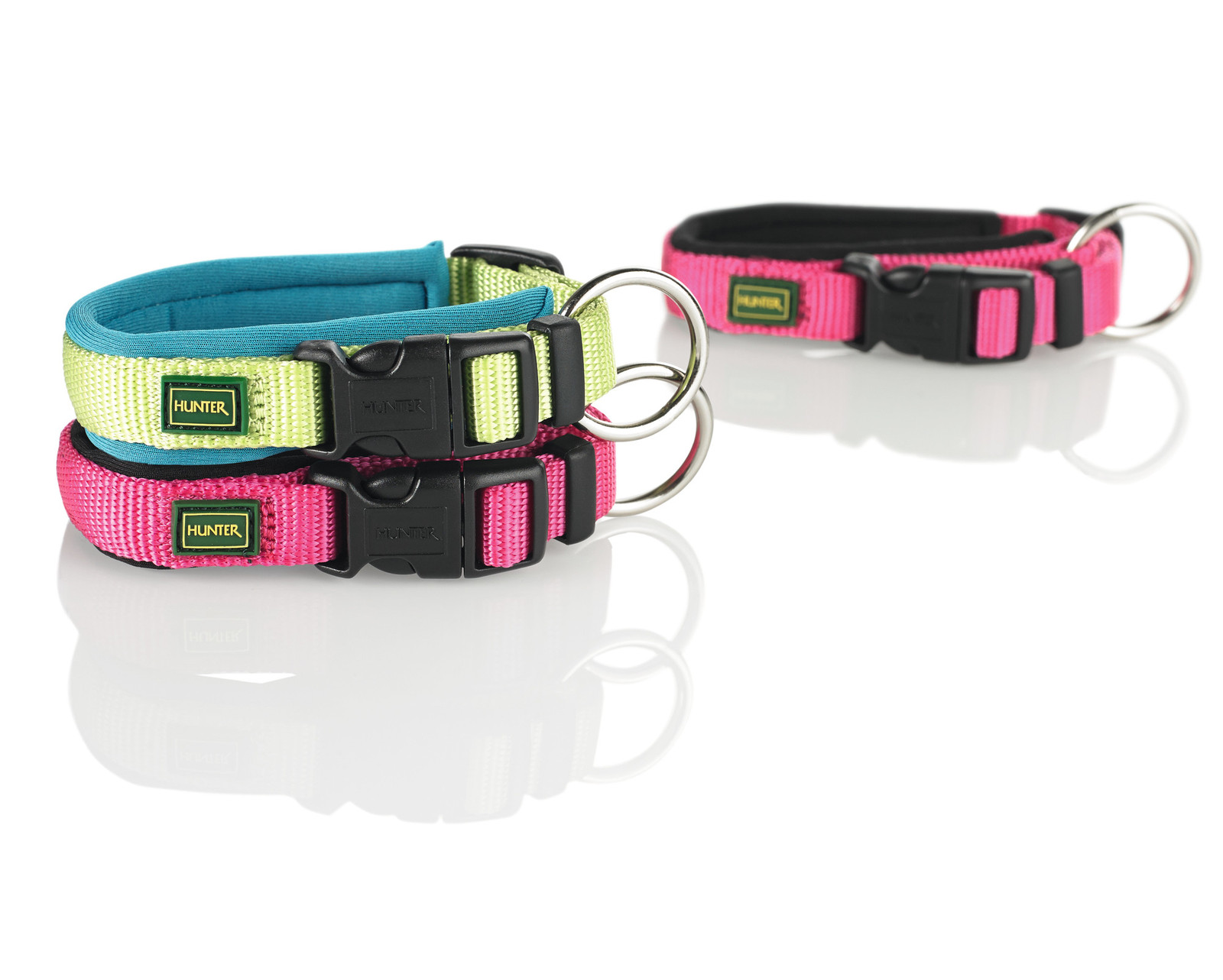 HUNTER Padded Neoprene Vario Plus Dog Collar Light Green Petrol