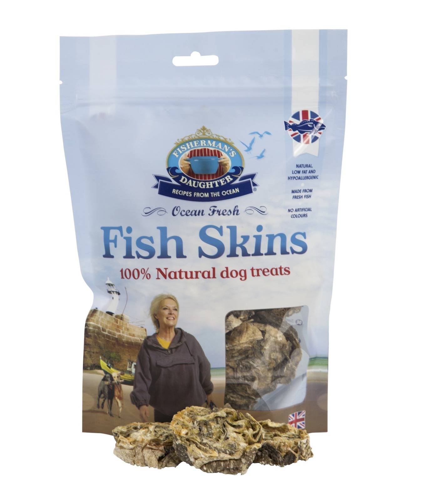 Fisherman's Daughter Dog Treats Crunchy Cod Fish Rolls Fish Skin 150g