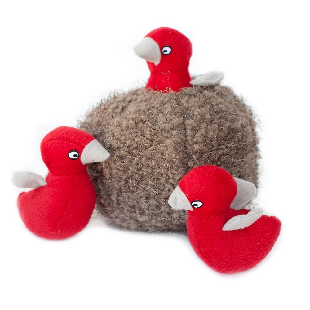 Zippy Paws Burrow Bird Nest Interactive Squeaky Dog Toy