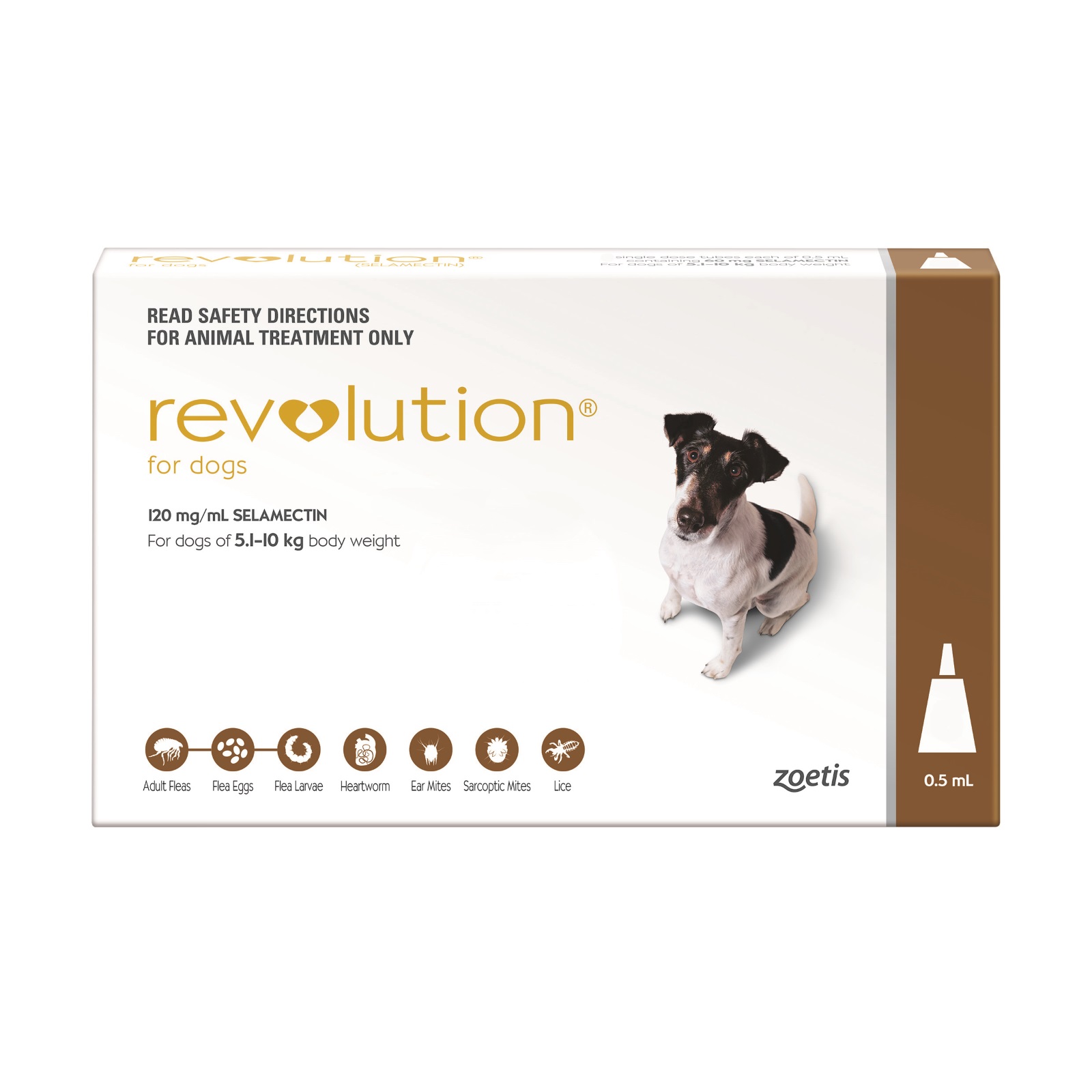 revolution for puppies revolution flea for dogs 5 1 10kg brown pack ebay revolution for puppies revolution flea for dogs 5 1 10kg brown pack ebay