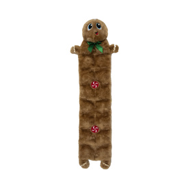 Outward Hound Long Bodied Squeaker Mat "Gingerbread" Dog Toy