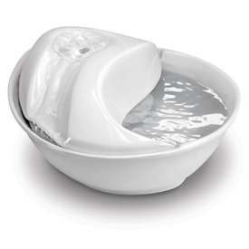 Pioneer Raindrop Ceramic Pet Drinking Fountain 1.7 litre - White