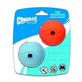 Chuckit! WHISTLER BALL - MEDIUM 2.5" (6cm) - 2pk Dog Toy