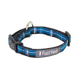 Fuzzyard Blue Fling Tartan Original Nylon Dog Collar