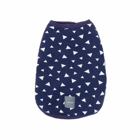 Fuzzyard Wrap Vest - "The Geo" Navy and White Triangle Jacket
