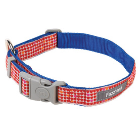 Fuzzyard "Love Love" Red Hearts Original Nylon Dog Collar