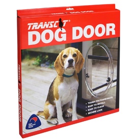 Transcat Large Pet Door for Cats & Small-Med Dogs - For Installation in Glass Doors & Windows