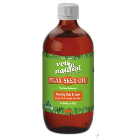 Vets All Natural Flax Seed Oil for Cats and Dogs 200ml/500ml