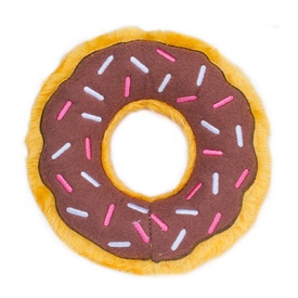 Zippy Paws Donutz Squeaker Dog Toy - Chocolate