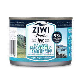 Ziwi Peak Moist Grain Free Cat Food - Mackerel & Lamb - 185g x 12 Cans