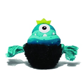 Alien Flex Plush Dog Toy with Squeaker - "King Jambo"