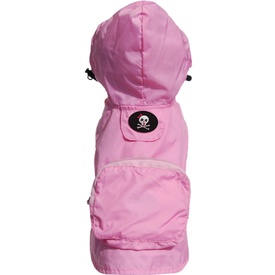 FabFog Waterproof Jacket Rain Coat for Dogs - Pink Girlie Skull
