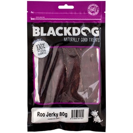 Black Dog Naturally Dried Australian Roo Jerky Dog Treats - 80g/600g