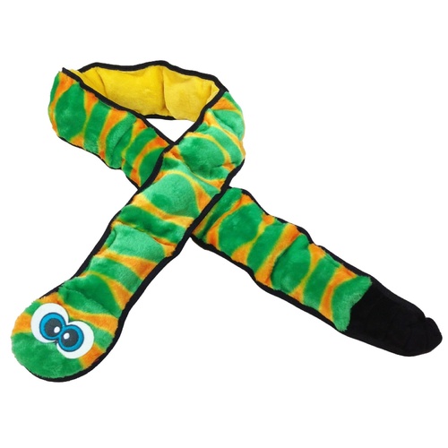 Invincibles Ginormous Squeaker Snake Dog Toy with 12 Mega Squeakers main image