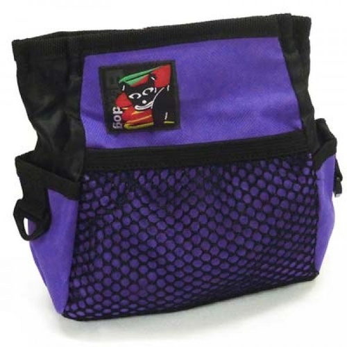 Black Dog Treat & Training Tote Bag with Adjustable Belt - Purple main image