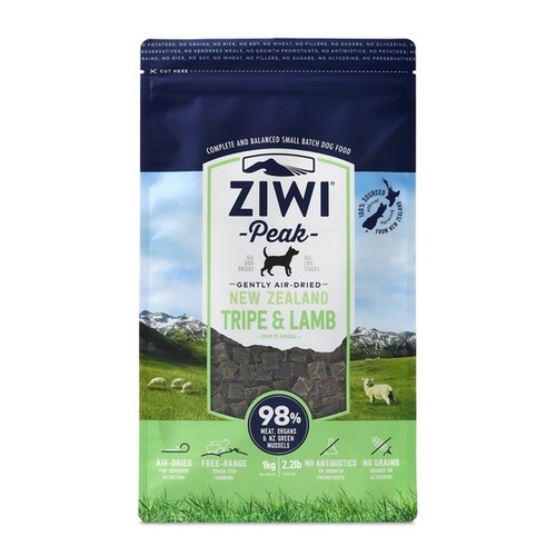 Ziwi Peak Air Dried Grain Free Dog Food 1kg Pouch - Tripe & Lamb main image