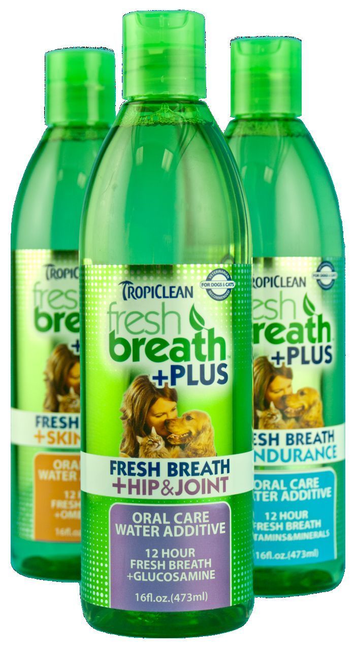 TropiClean Fresh Breath Plus Hip & Joint Oral Care Water Additive for Pets