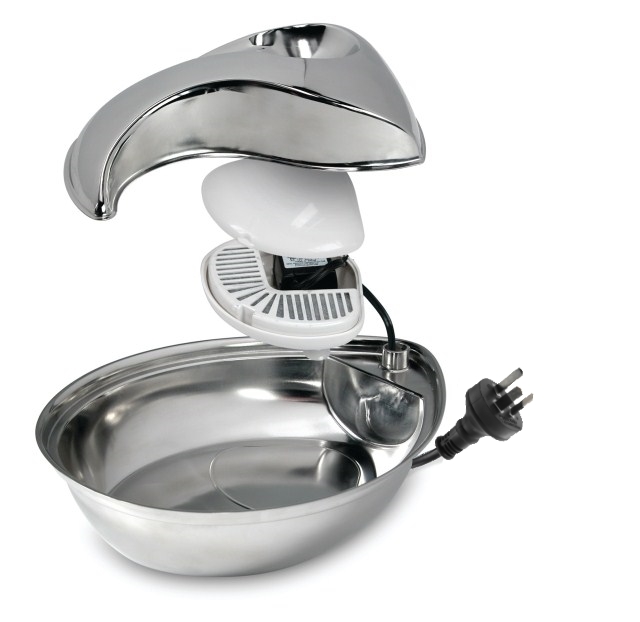 Pioneer Stainless Steel Raindrop Pet Dog Fountain 2.6 litres image 0