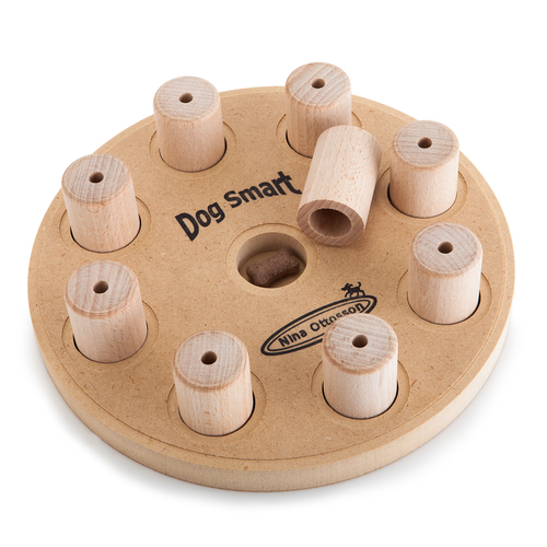 Nina Ottosson Smart Interactive Dog Toy in Wooden Composite image 0