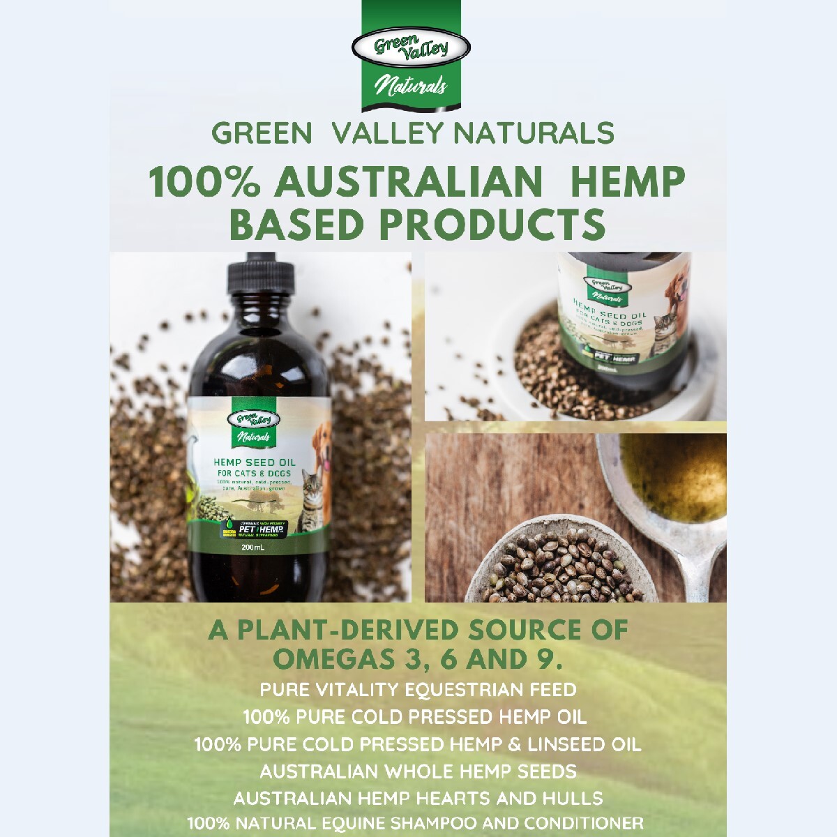 Green Valley Naturals Pure 100% Australian Hemp Seed Oil for Pets image 0