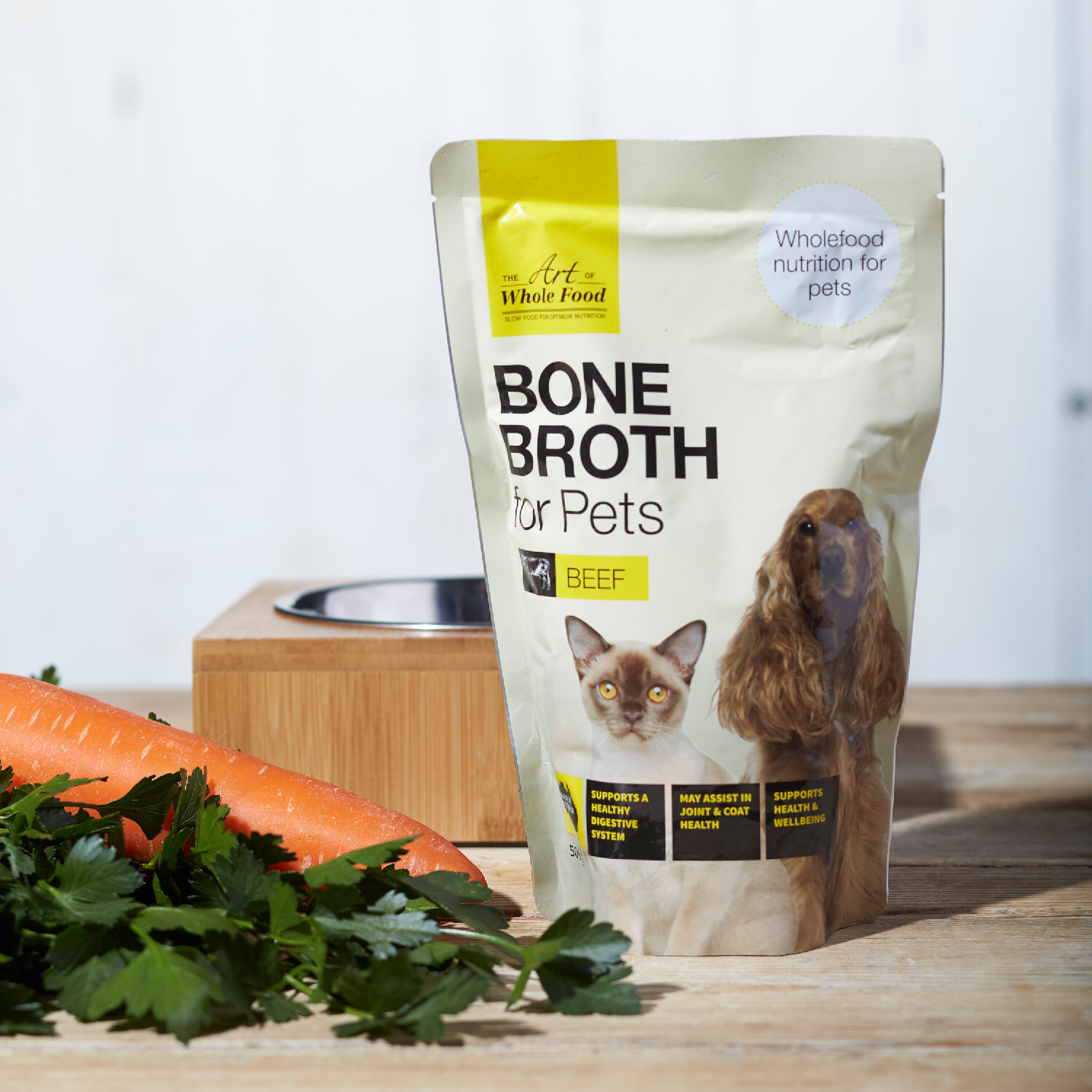 The Art of Whole Food Australian Beef Bone Broth for Pets 500mL - Carton of 8 image 0