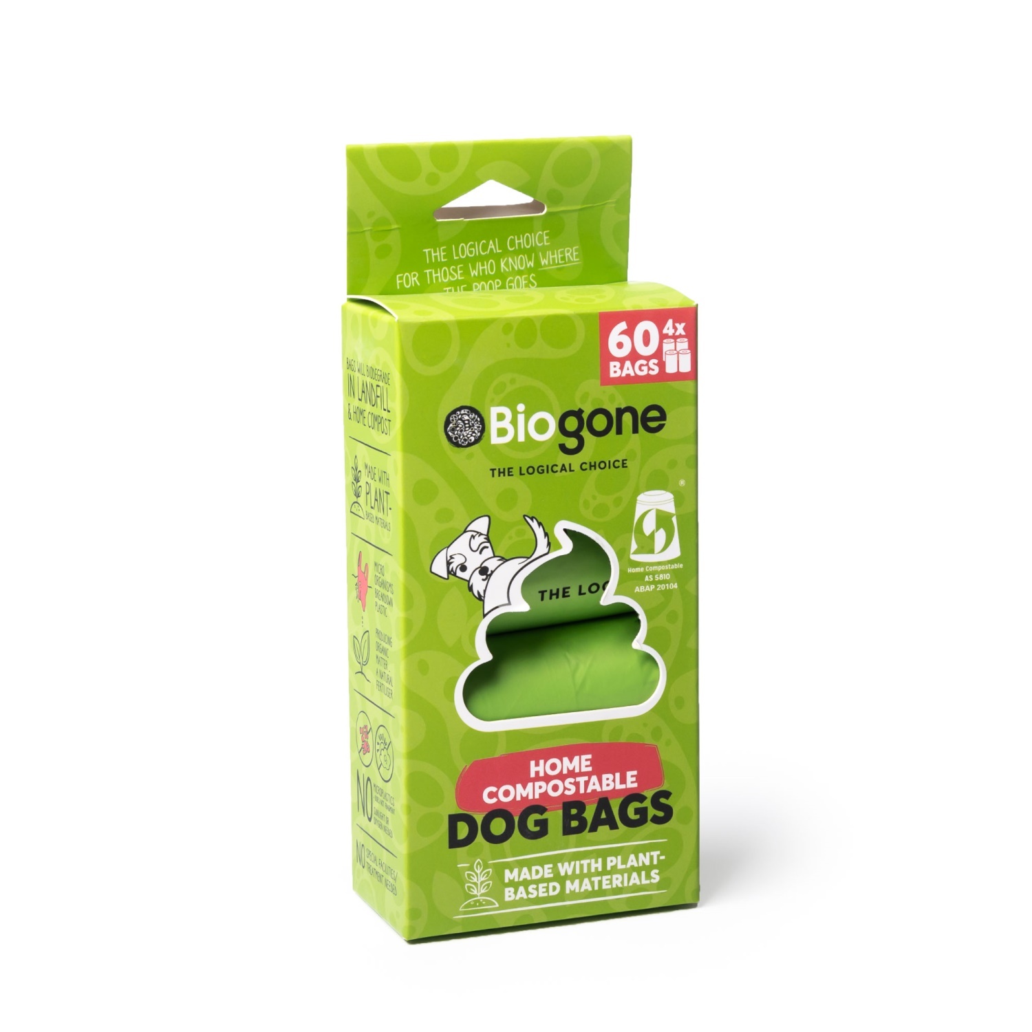 Bio-Gone Biodegradable Home Compostable Dog Waste Bags - 4 & 8 Rolls (80/120 Bags) image 0
