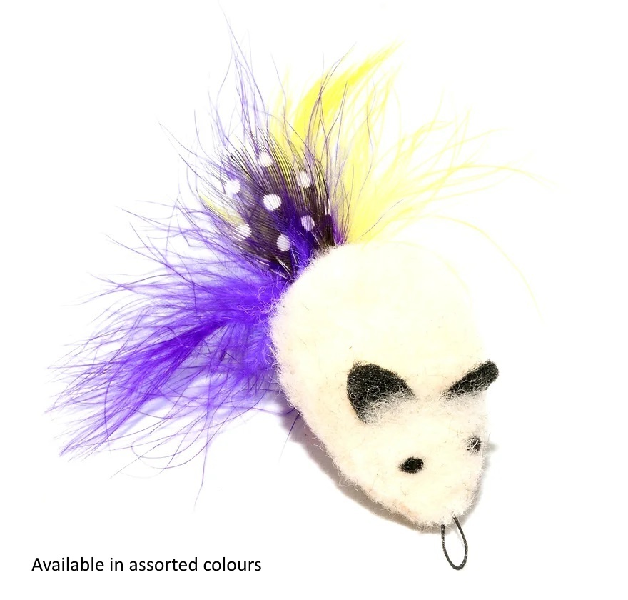 Wooly Feather Mouse Cat Lures Wands Replacement