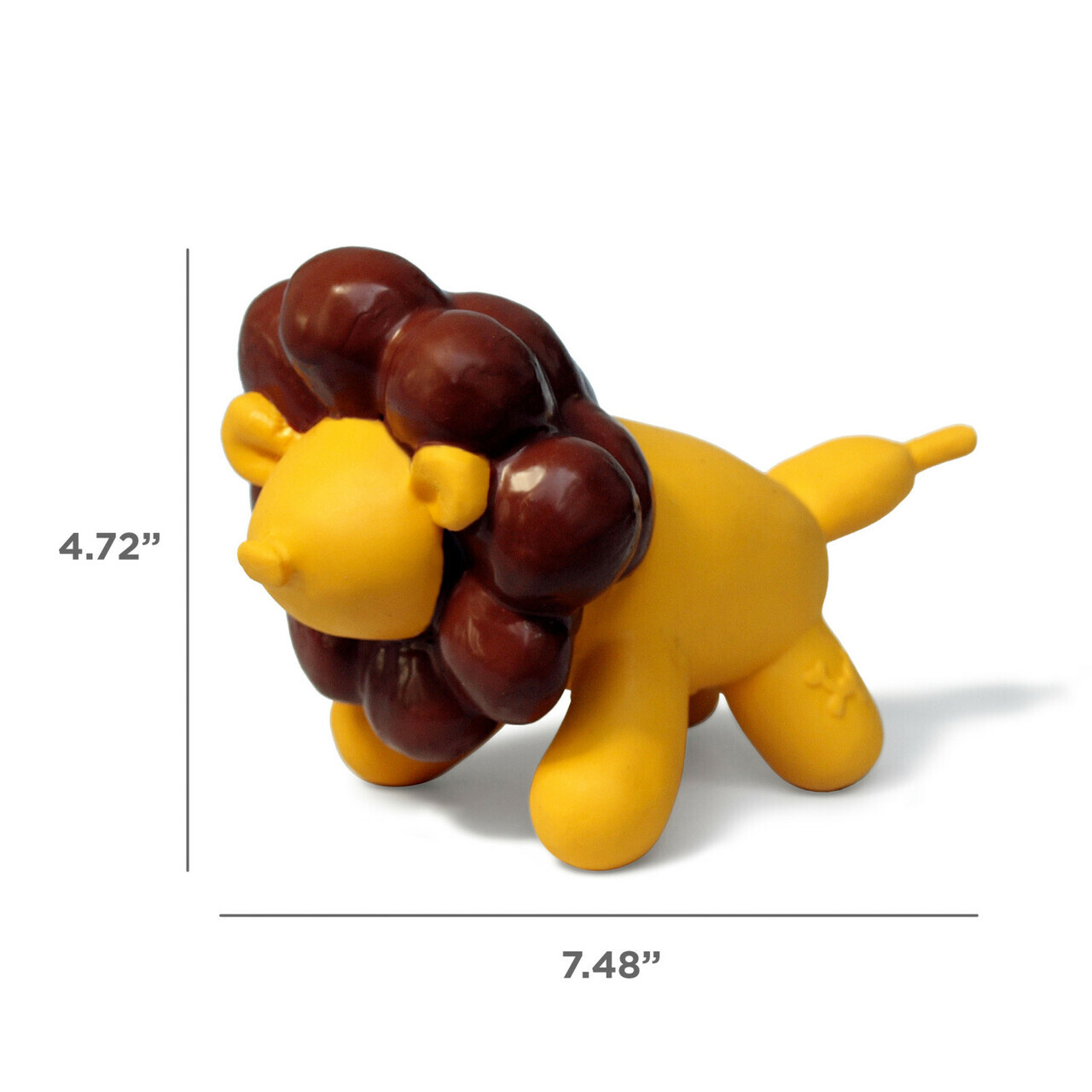 Charming Pet Latex Squeaker Yellow Balloon Lion Dog Toy