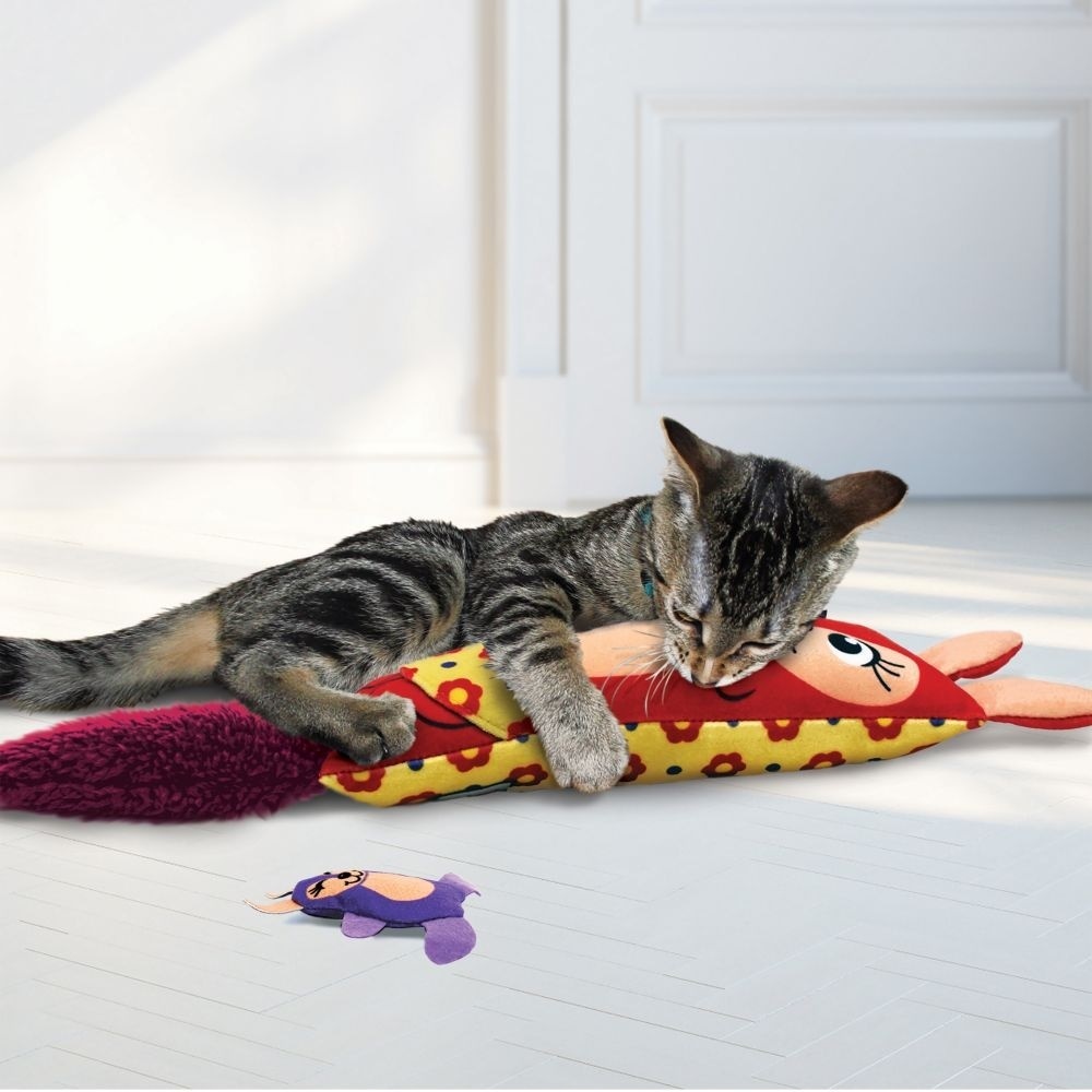 3 x KONG Kickeroo Kanga Crinkle Catnip Cat Toy image 0
