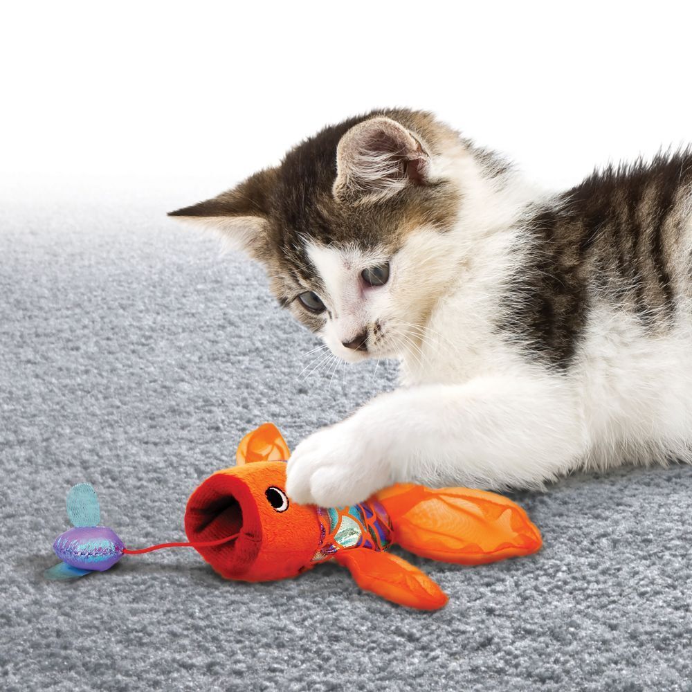 3 x KONG Cracklez Gulpz Multi-sensory Treat Dispensing Cat Toy image 0