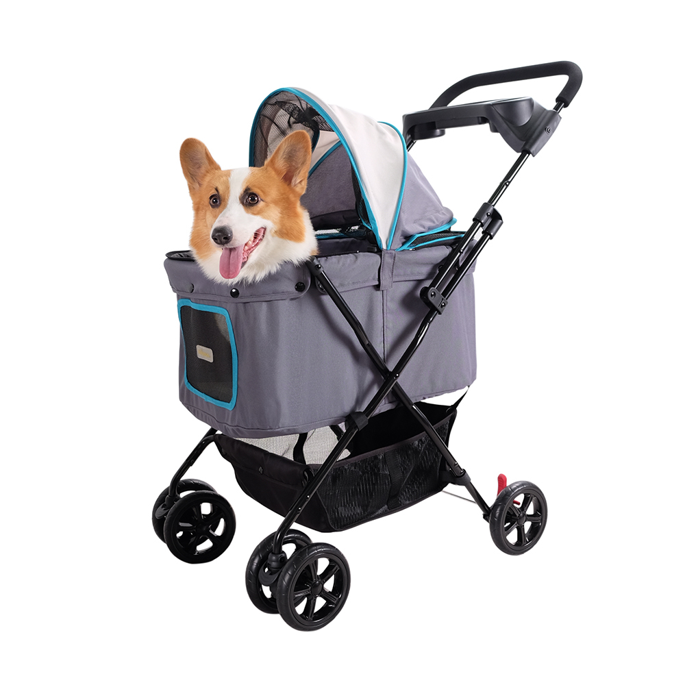 Ibiyaya Easy Stroller Pet Buggy in Grey & Blue image 0