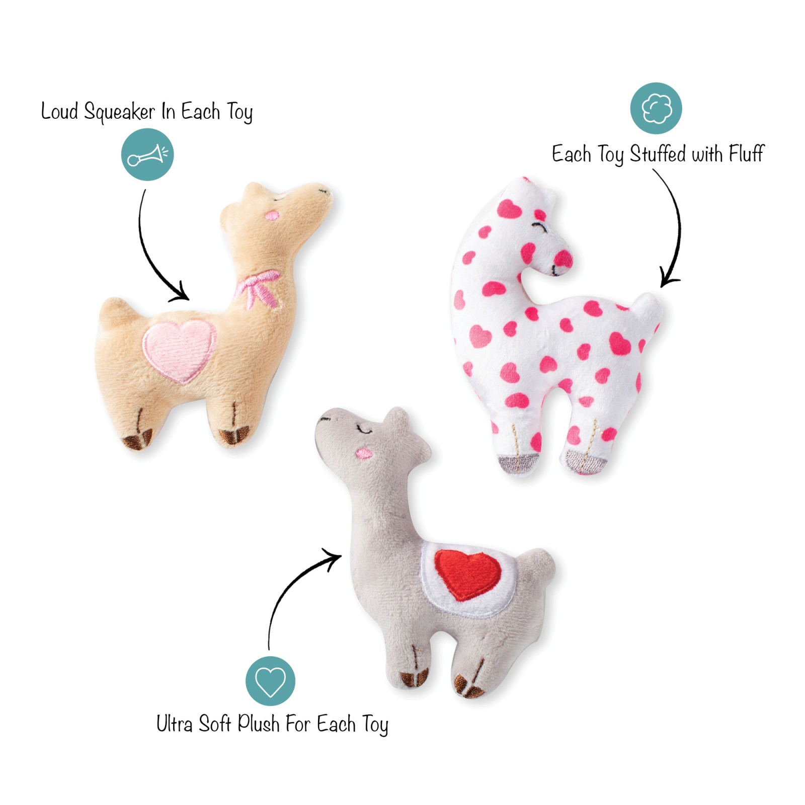 llama dog toy