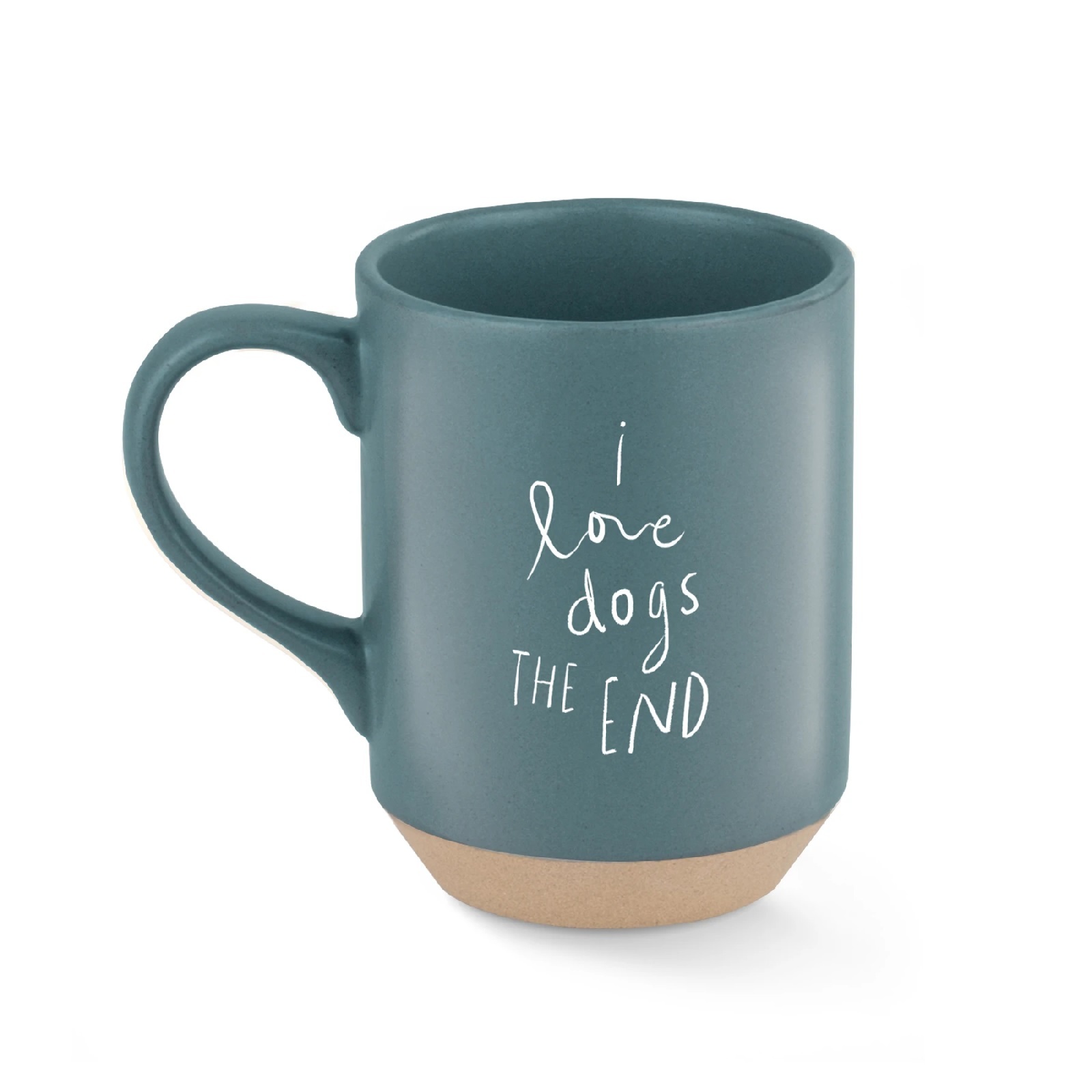 Fringe Studio Stoneware Tea or Coffee Mug - I Love Dogs, The End image 0