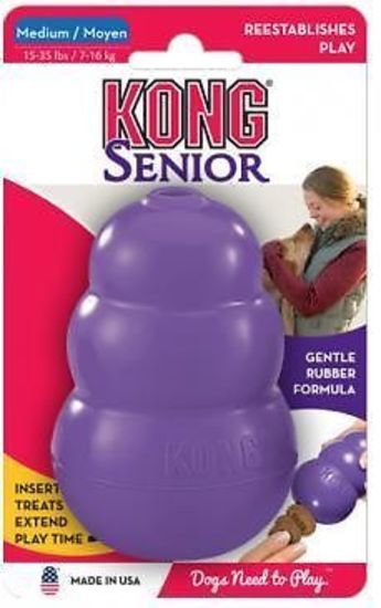 KONG Senior Gentle Natural Rubber Dog Toy, Small, Purple