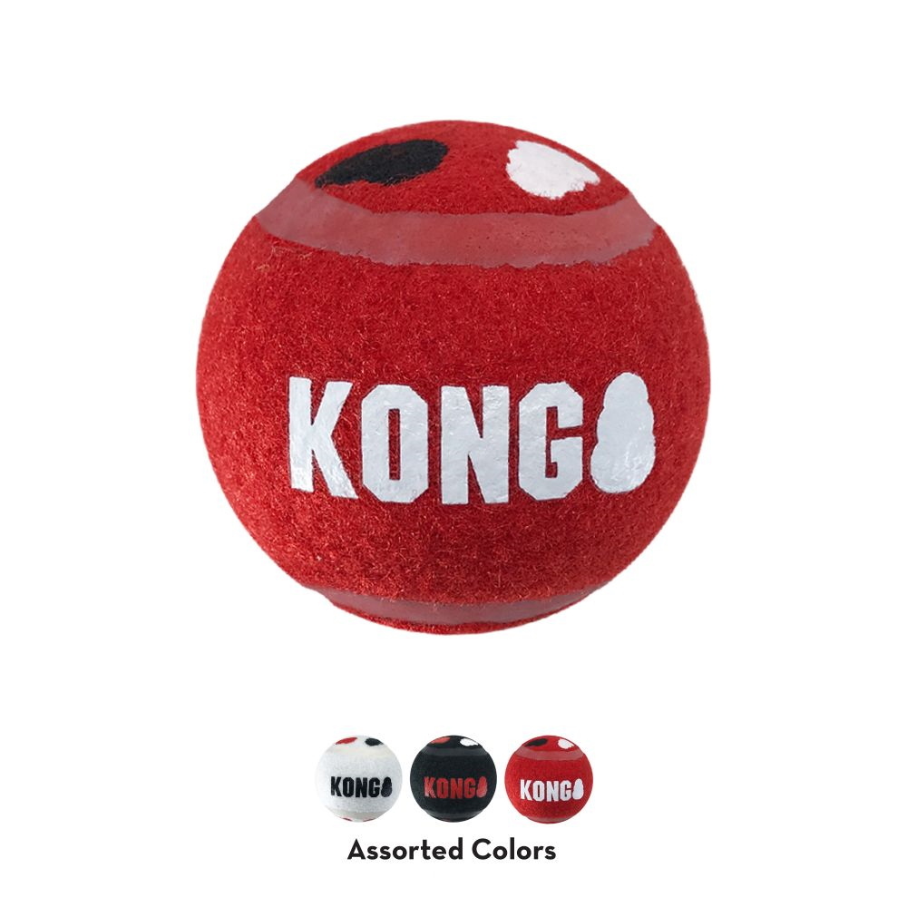  KONG Signature Sport Balls Fetch Dog Toys - 3 packs of 2 Large Balls image 0