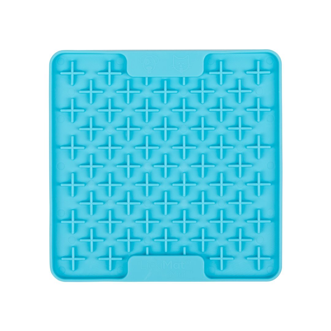Lickimat Mini Buddy Slow Food Bowl Anti-Anxiety Mat for Dogs - Turquoise image 0
