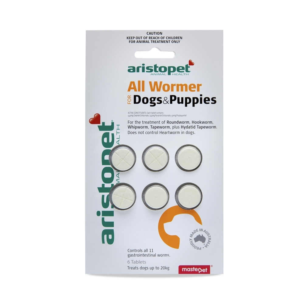 Aristopet Intestinal All Wormer Tablets for Puppies and Small Dogs up to 10kg image 0