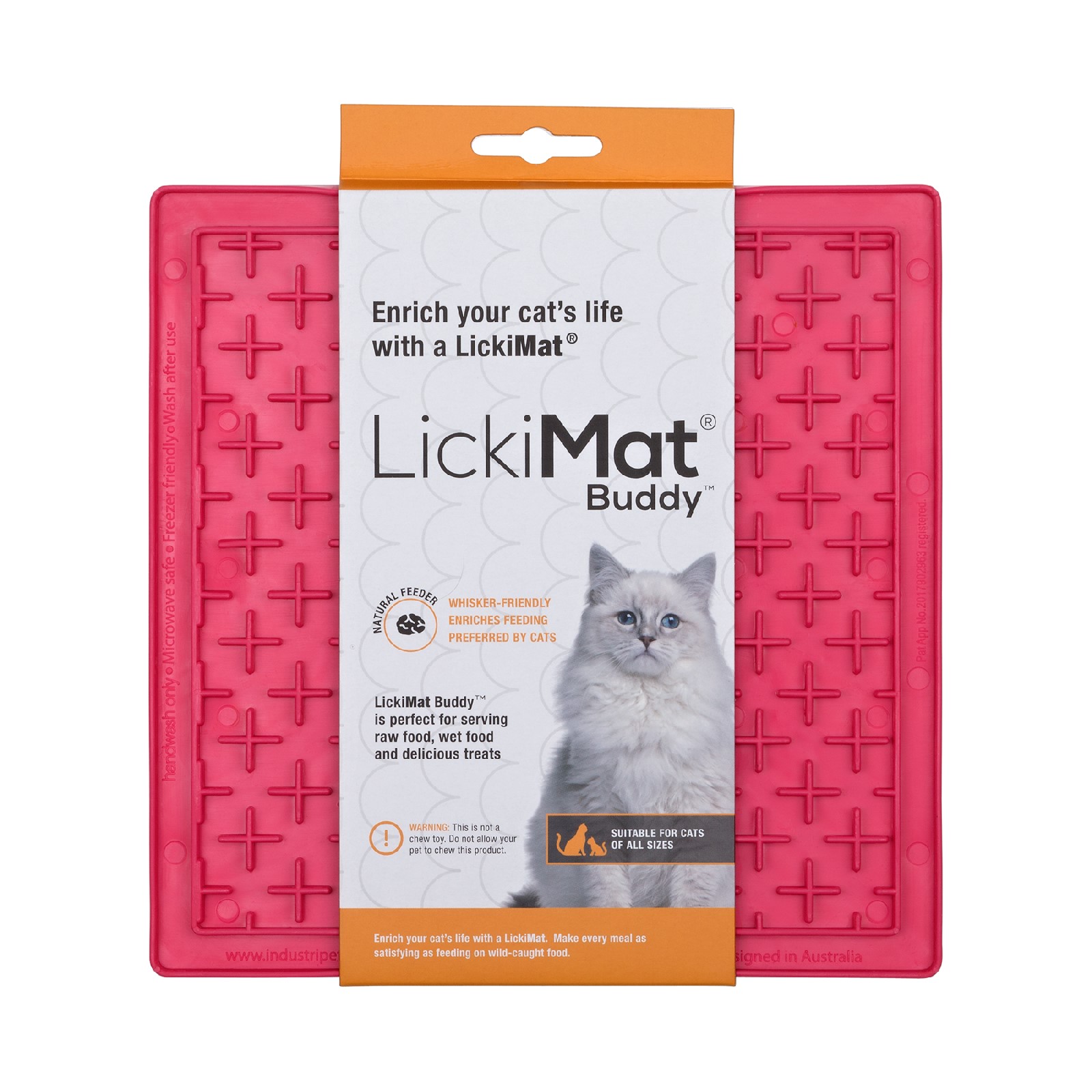 Lickimat Buddy Original Slow Food Anti-Anxiety Licking Mat for Cats image 0