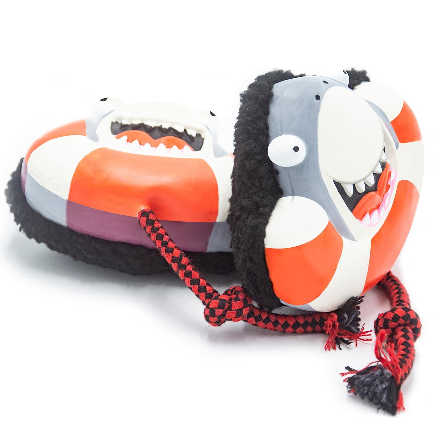 Max & Molly Squeaker Snuggles Dog Toy - Frenzy the Shark image 0