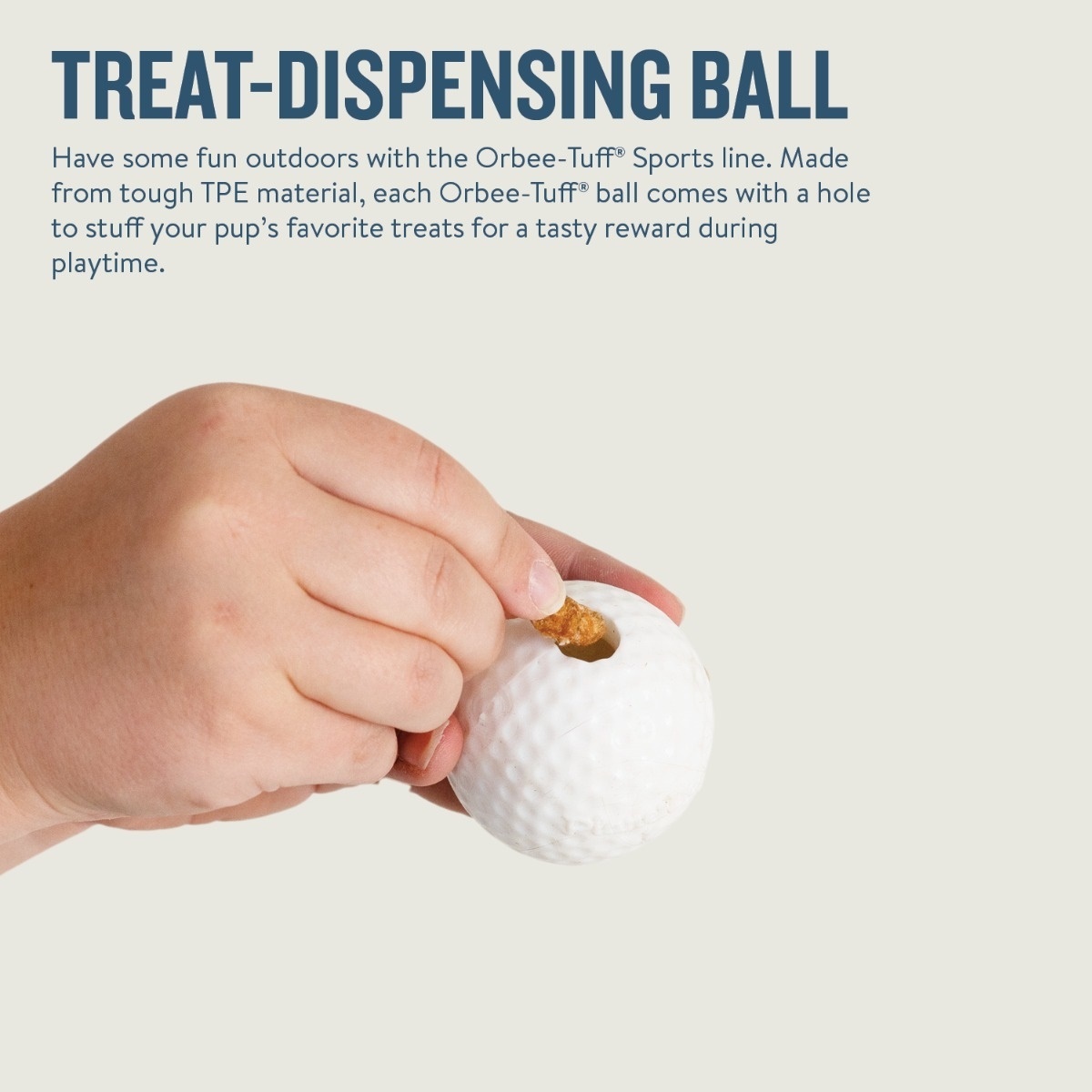 Planet Dog Durable Treat Dispensing & Fetch Dog Toy - Golfball  image 0