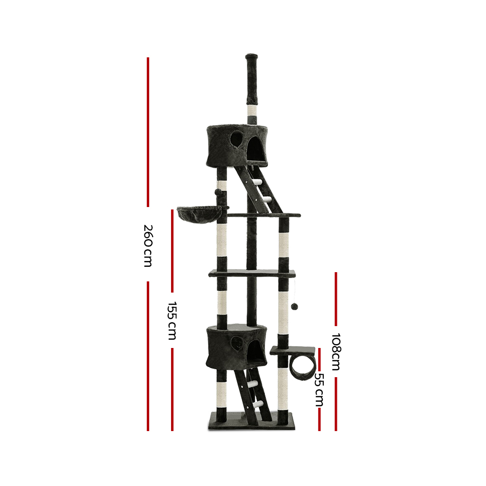 Cat Tree 260cm Grey