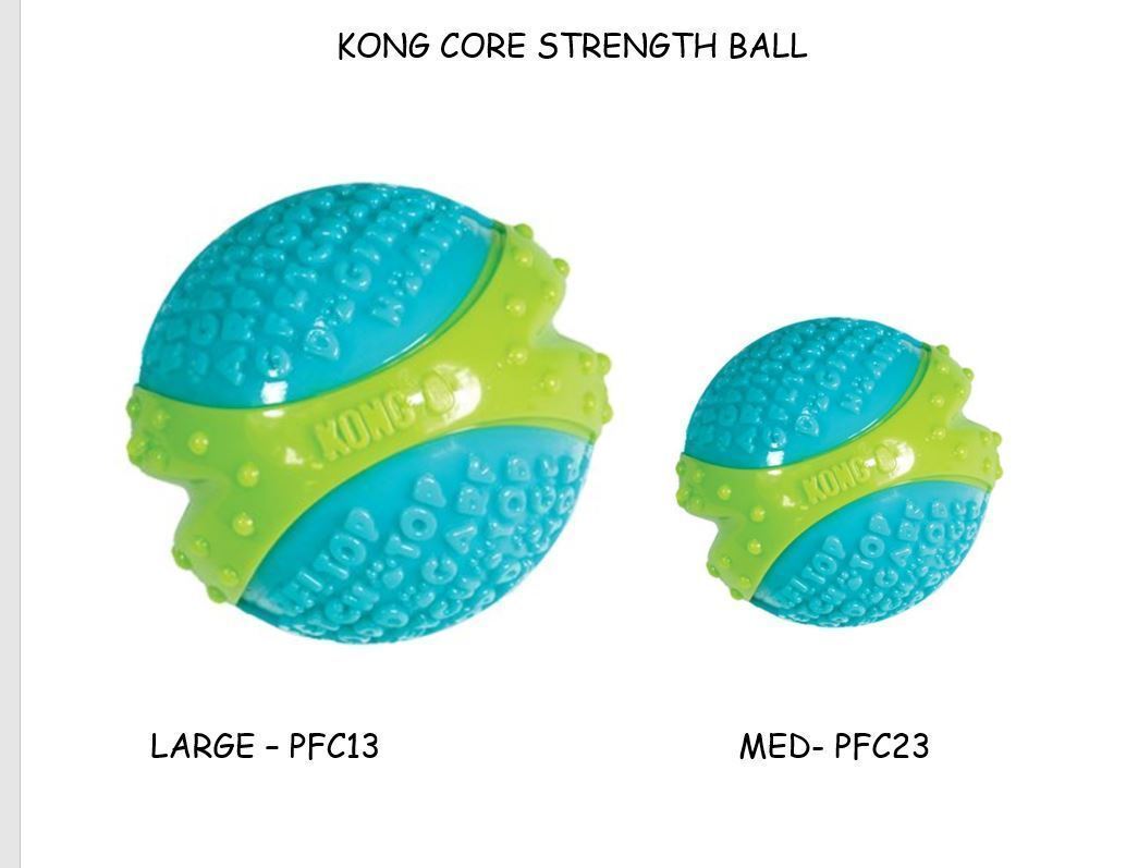 4 x KONG CoreStrength Multilayered Textured Dog Toy - Ball Shape - Large image 0