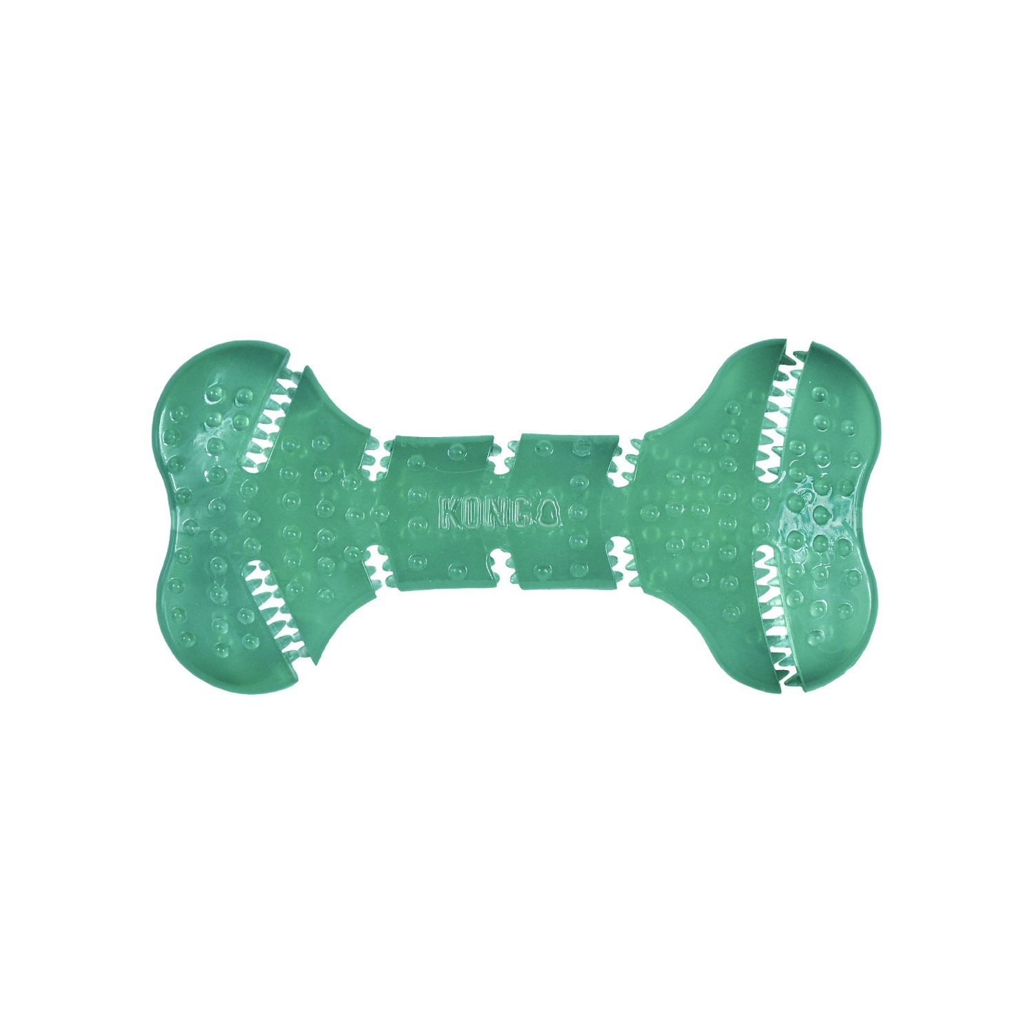 3 x KONG Squeezz Dental Bone Rubber Dog Toy image 0