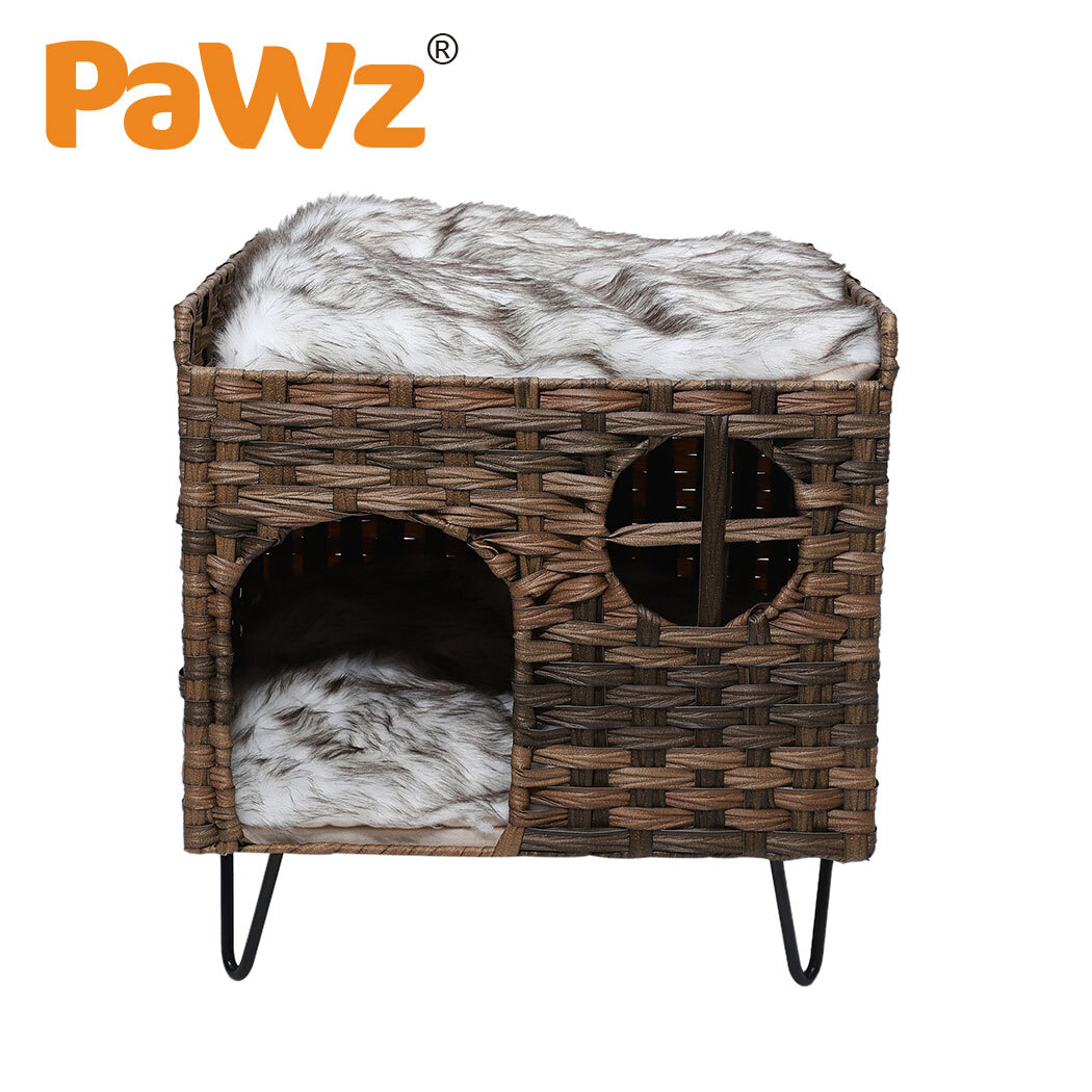 PaWz Enclosed Pet Bed with Soft Cushion for Small Dog and Cat