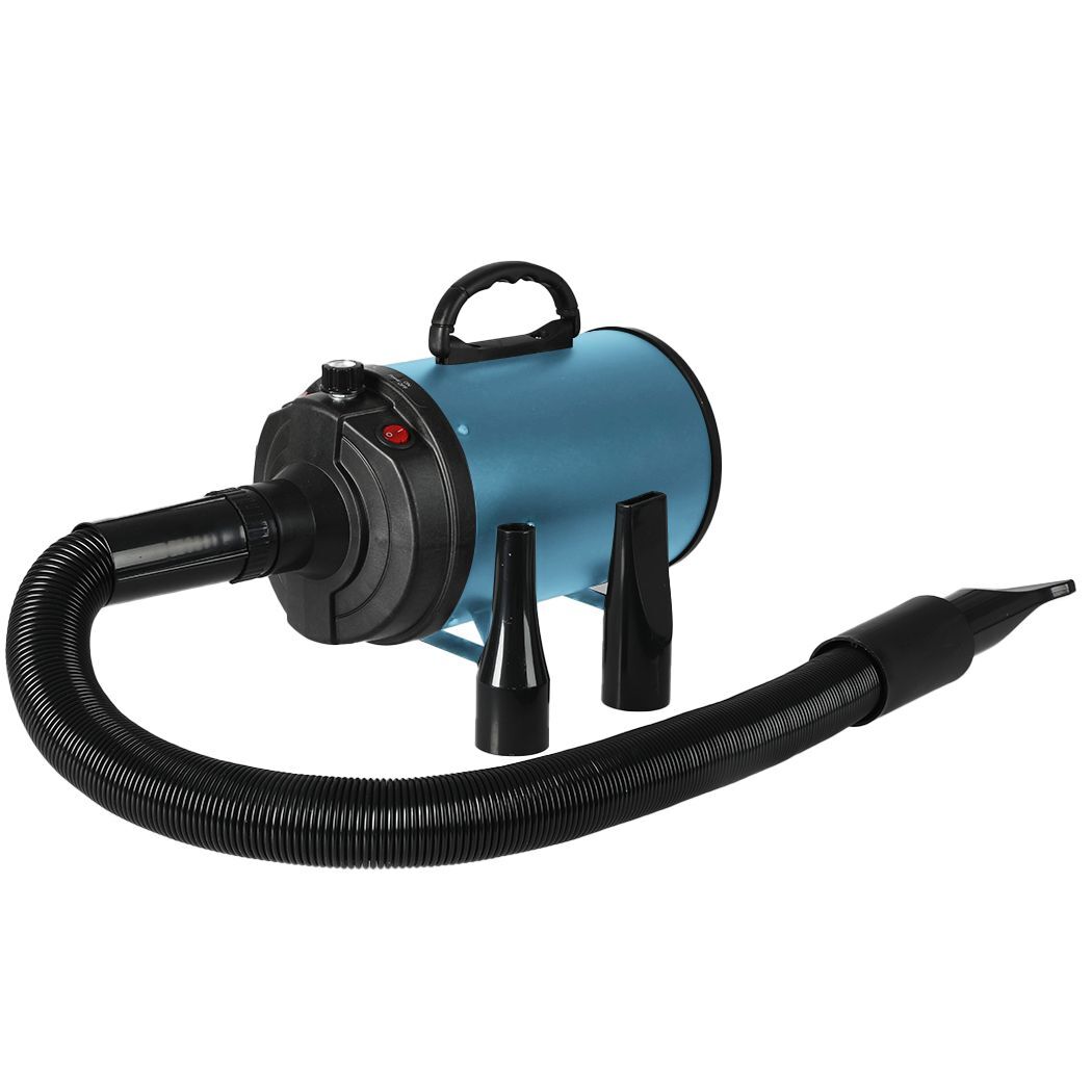Dog Cat Pet Hair Dryer Grooming Blow Speed Hairdryer Blower Heater Blaster 2800W - Blue image 0
